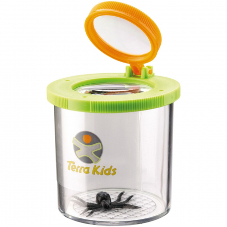 Jucării STEM, Știință şi Experimente - Recipient cu capac si lupa pentru prinderea si cercetarea insectelor ⭐ Micostore.ro