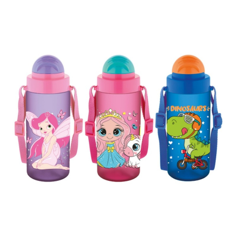 Rechizite Școlare - Recipient gradinita Noki T-0106, 500ml, pentru lichide, diverse culori, capac protectie