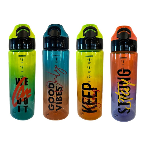 Rechizite Școlare - Recipient scolar Noki T-0100, 550ml, pentru lichide, diverse culori fluorescente, push cu siguranta si capac protectie