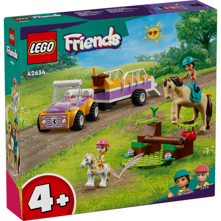 LEGO® - Remorca cu ponei si cal, varsta de la 4 ani la 7 ani