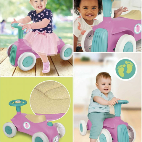 RESIGILAT - Masinuta Vintage Ride-On Roz Baby Clementoni [3]