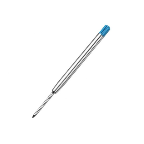 Rechizite Școlare - Rezerva pix cu bila Office-Cover tip Parker 424, metalic, 1.0mm, albastru