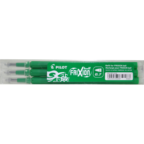 Rezerva roller Pilot Frixion BLS-FR7-G-S3, plastic, 0.7mm Fine, verde, set 3 buc [1]