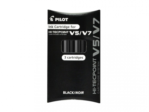 Rechizite Școlare - Rezerva roller v5/v7 neagra hi-tecpoint 3/set pilot