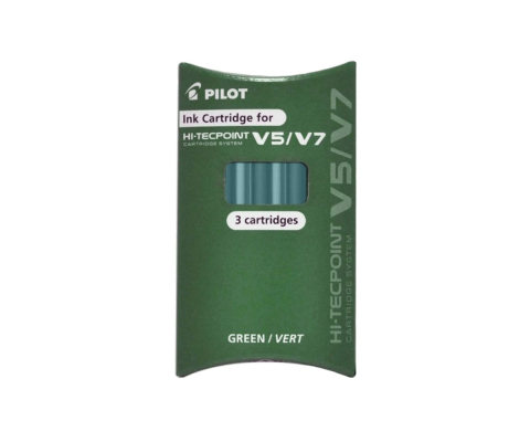 Rechizite Școlare - Rezerva roller v5/v7 verde 3/set hi-tecpoint pilot