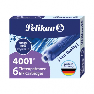 Rechizite Școlare - Rezerva stilou SCURTE cerneală Pelikan Albastru royal set 6 bucati   
