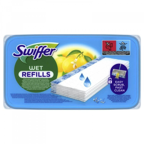 Curatenie, intretinere casa - Rezerve lavete umede Swiffer Sweeper 10 buc, pentru mop plat si podele curate