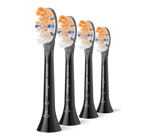 Rezerve philips sonicare a3 premium all in one hx9094/88, pachet de 4 capete de periere standard, sincronizarea modurilor brushsync,  negru, l x a x i (mm) 25.7x60x230.5 [1]