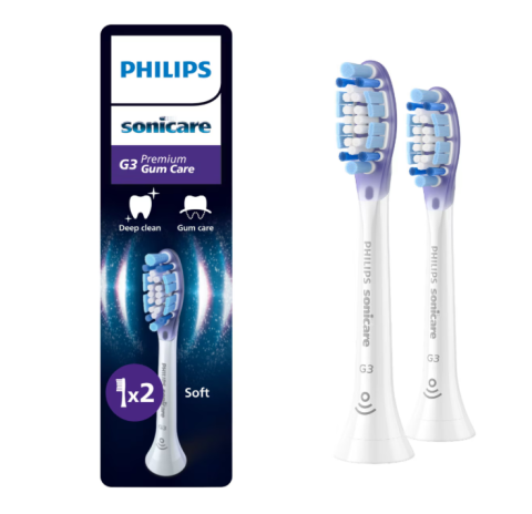 Ingrijire personala & Cosmetice - Rezerve philips sonicare gum care hx9052/87, pachet de 2 capete de periere, standard, click-on, sincronizarea modurilor brushsync, alb, l x a x i (mm) 60x25.7x230.5