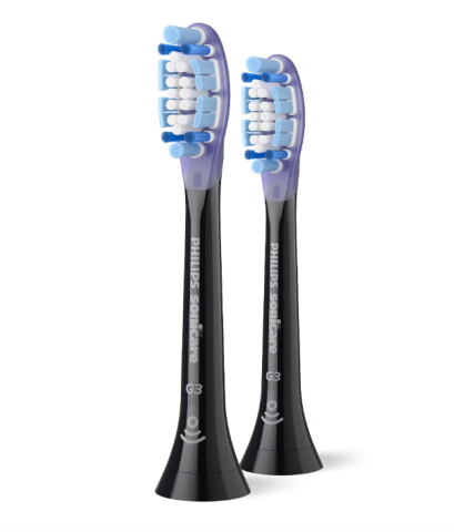 Rezerve philips sonicare gum care hx9052/88, pachet de 2 capete de periere, standard, click-on, sincronizarea modurilor brushsync, negru, l x a x i (mm) 60x25.7x230.5 [2]
