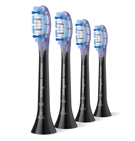 Rezerve philips sonicare gum care hx9054/88, pachet de 4 capete de periere, standard, click-on, sincronizarea modurilor brushsync, negru, l x a x i (mm) 60x25.7x230.5 [2]