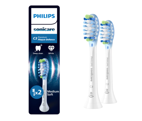 Ingrijire personala & Cosmetice - Rezerve philips sonicare plaque defence hx9042/87, pachet de 2 capete de periere, standard, click-on, sincronizarea modurilor brushsync, alb, l x a x i (mm) 60x25.7x230.5