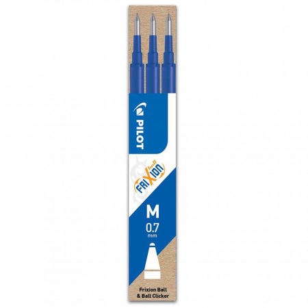 Rechizite Școlare - Rezerve Roller PILOT 0.7 mm, FriXion, care se sterge, 3 buc/set