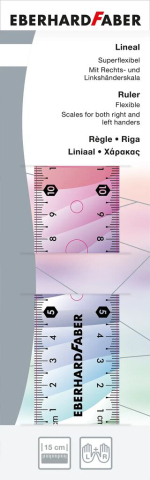Rechizite Școlare - Rigla 15cm flexibila rainbow eberhard faber