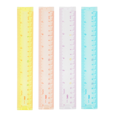 Rigla 20cm multicolora flexibila deli [4]