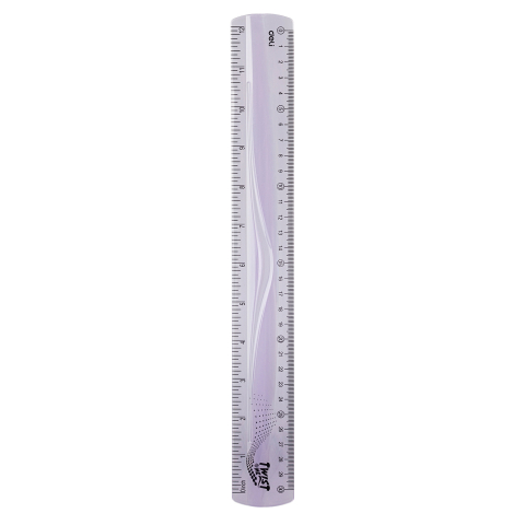 Rigla 30cm flexibila twist me transparenta color deli [1]