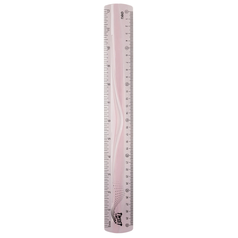 Rechizite Școlare - Rigla 30cm flexibila twist me transparenta color deli