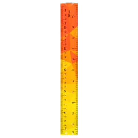 Rechizite Școlare - Rigla 30cm multicolora flexibila deli