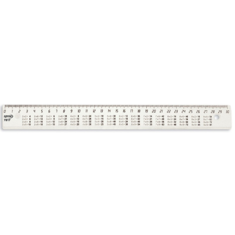 Instrumente de Geometrie: Rigle, Echere, Compasuri si Truse - Rigla 30cm+tabla inmultirii  Spree 20 buc/set