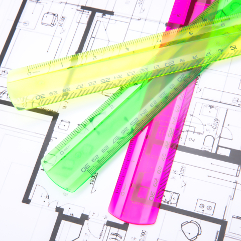 Rigla 30cm transparenta color pioneer deli [2]