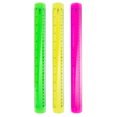 Rigla 30cm transparenta color pioneer deli [1]