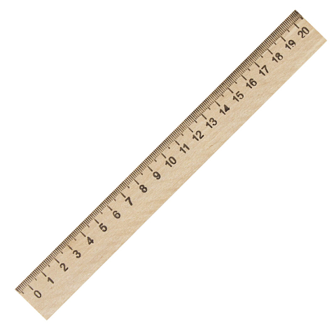 Instrumente de Geometrie: Rigle, Echere, Compasuri si Truse - Rigla de lemn 17 cm