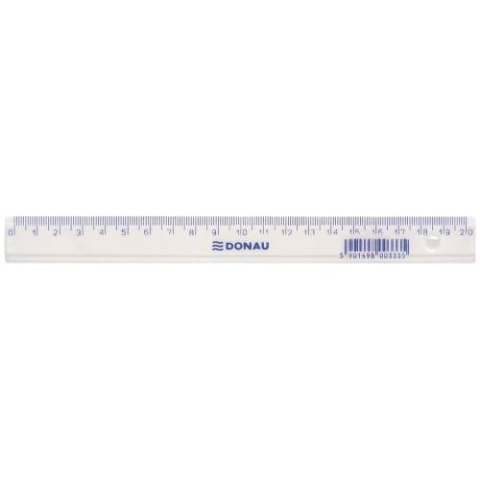 Instrumente de Geometrie: Rigle, Echere, Compasuri si Truse - Rigla din plastic DONAU 20 cm transparent  
