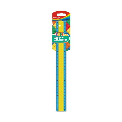 Rigla Keyroad Soft Touch KR972609, 30cm, plastic, bicolora [1]