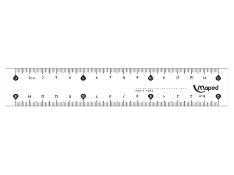 Rechizite Școlare - Riglă Maped Classic 15 cm dublă gradație