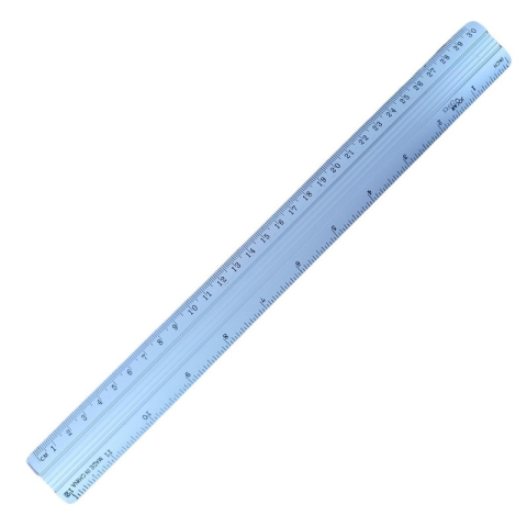 Instrumente de Geometrie: Rigle, Echere, Compasuri si Truse - Rigla Office Cover, 30cm, aluminiu