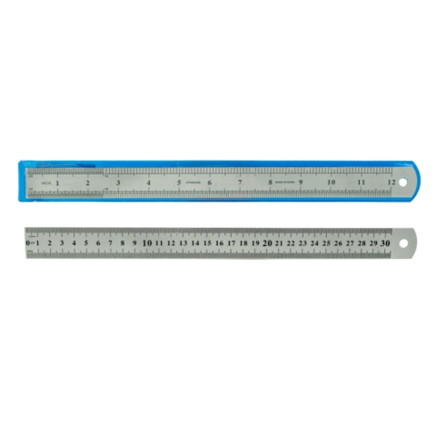 Instrumente de Geometrie: Rigle, Echere, Compasuri si Truse - Rigla Office Cover, 30cm, metal