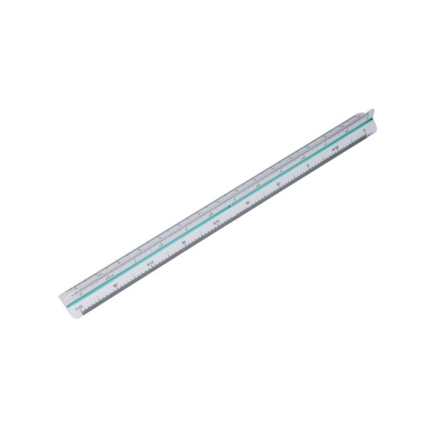 Instrumente de Geometrie: Rigle, Echere, Compasuri si Truse - Rigla Office Cover, 30cm, plastic, triunghiulara, 6 scale
