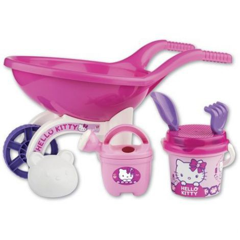 Jucării nisip, plajă și grădină - Roaba cu jucarii de nisip Hello Kitty