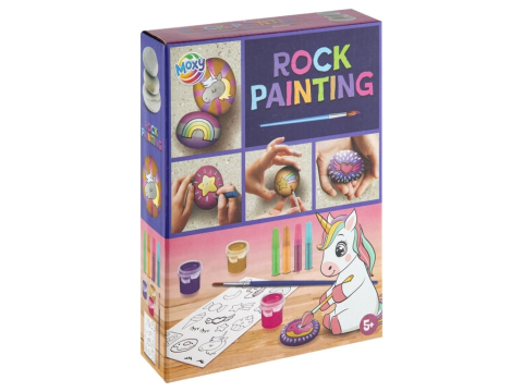 Art & Craft si Artizanat - Rock Painting Unicorn PICTURA PIATRA  3pietre + pensula  Grafix