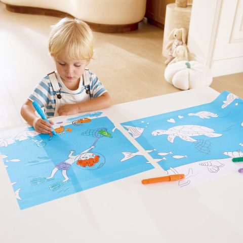 Rola de hartie, adeziva - Ocean 40 x 520 cm varsta 3 ani+,6 ani+,8 ani+ [10]