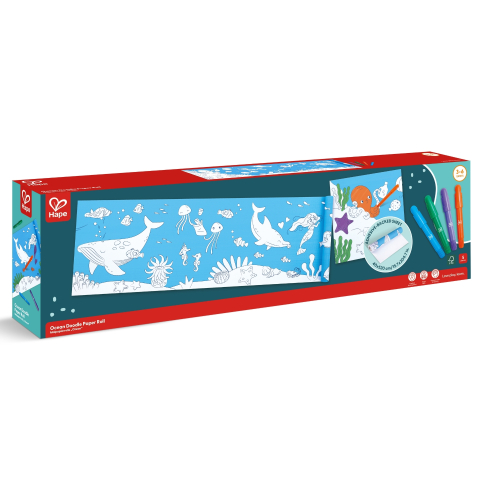 Art & Craft si Artizanat - Rola de hartie, adeziva - Ocean 40 x 520 cm varsta 3 ani+,6 ani+,8 ani+
