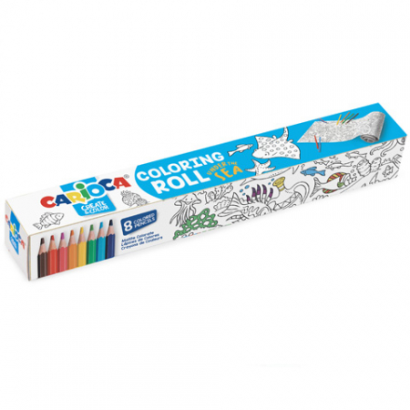 Acuarele, Tempera, Pensule si Blocuri de desen - Desene de colorat in rola ⭐ Hartie de colorat 2 m lungime