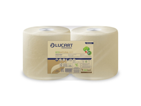 Curatenie, intretinere casa - Rola hartie industriala Lucart EcoNatural 800, 2 str, 210 m/rola, 2 role/set