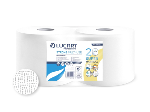 Curatenie, intretinere casa - Rola hartie industriala Lucart Strong MULTI-USE, 2 str, alba, 175 m/rola, 2 role/set