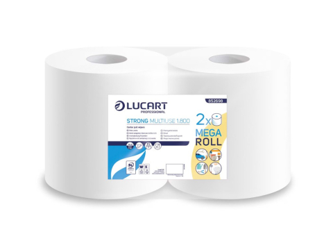 Curatenie, intretinere casa - Rola hartie industriala Lucart Strong Multiuse 1.800, 2 str, alba, 194 m/rola, 2 role/set