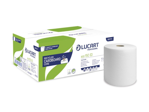 Curatenie, intretinere casa - Rola prosop autocut Lucart Eco 150 ID, 2 str, alba, 150 m/rola, 6 role/bax