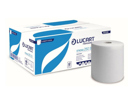 Curatenie, intretinere casa - Rola prosop autocut Lucart Strong 250 ID, 1 str, alba, 250 m/rola, 6 role/bax