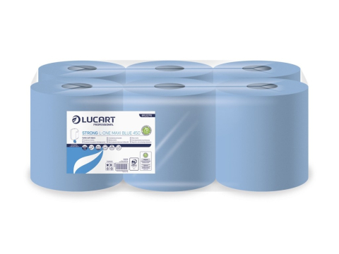 Curatenie, intretinere casa - Rola prosop derulare centrala Lucart Strong L-ONE MAXI 450, 2 str, albastra, 163 m/rola, 6 role