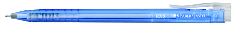 Roller 0.5mm semi-gel cu mecanism albastru rx5 faber-castell [1]