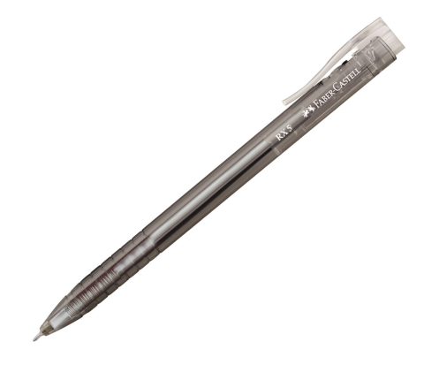 Birotică și Papetărie - Roller 0.5mm semi-gel cu mecanism negru rx5 faber-castell