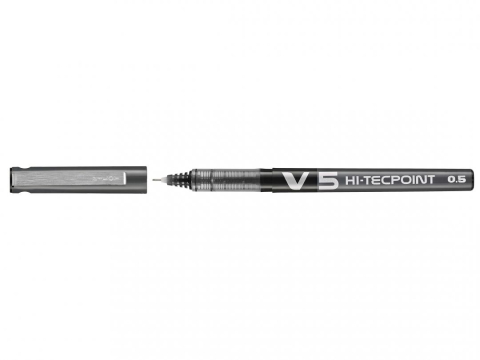 Roller 0.5mm v5 negru hi-tecpoint pilot [2]
