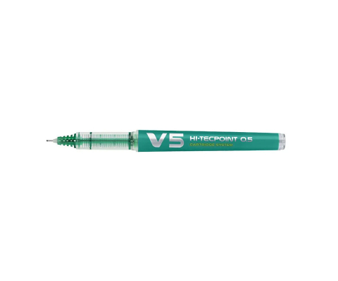 Rechizite Școlare - Roller 0.5mm v5 verde hi-tecpoint pilot