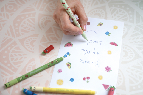 Roller 0.7 mm albastru erasable avocado eberhard faber [1]