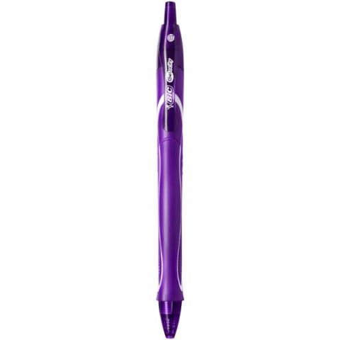 Birotică și Papetărie - Roller 0.7 mm semi-gel cu mecanism mov quick-dry bic