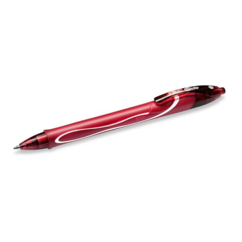 Roller 0.7 mm semi-gel cu mecanism rosu quick-dry bic [1]